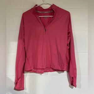Nike pink quarter zip Longsleeve medium